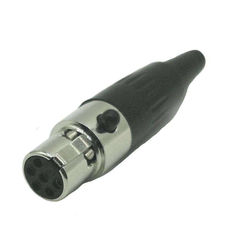 XLR MINI卡侬6PIN母头 卡龙卡农六芯母座 微型迷你平衡卡侬头