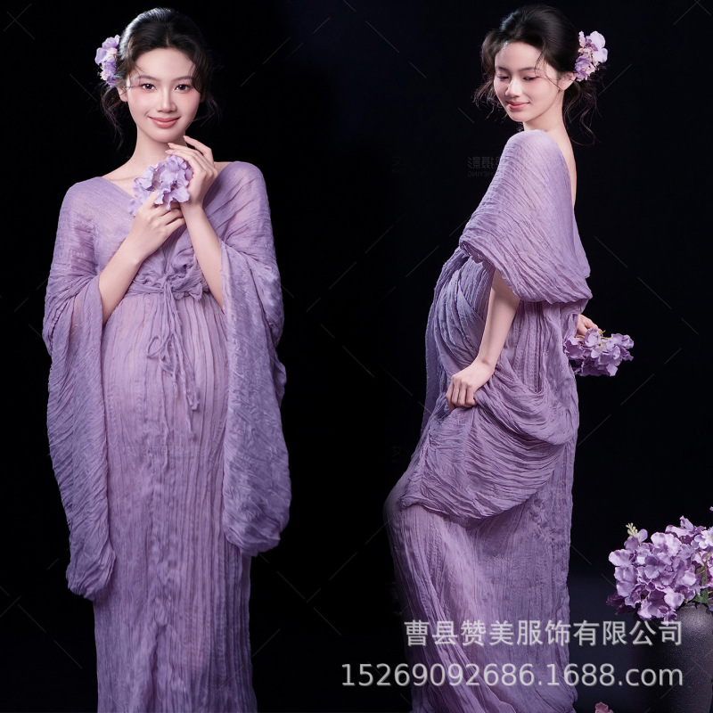Photo Studio's New Maternity Photo Theme Clothing: French and Chinese Style Retro High-End Maternity Art Photoshoot Photo Studio's New Maternity Photo Theme Clothing: French and Chinese Style Retro High-End Maternity Art Photoshoot
