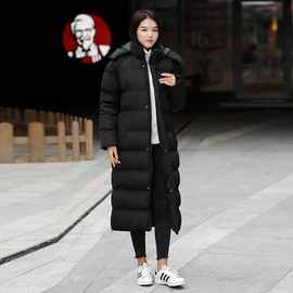 冬季学生校服过膝长款保暖外套登山运动棉衣体育生训练连帽羽绒服