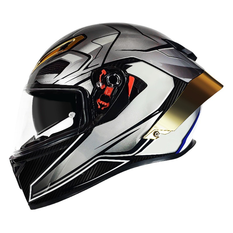 Casco de motocicleta certificado 3c casco de hombre motocicleta casco completo para hombres y mujeres cuatro estaciones casco universal de doble lente nuevo estándar nacional