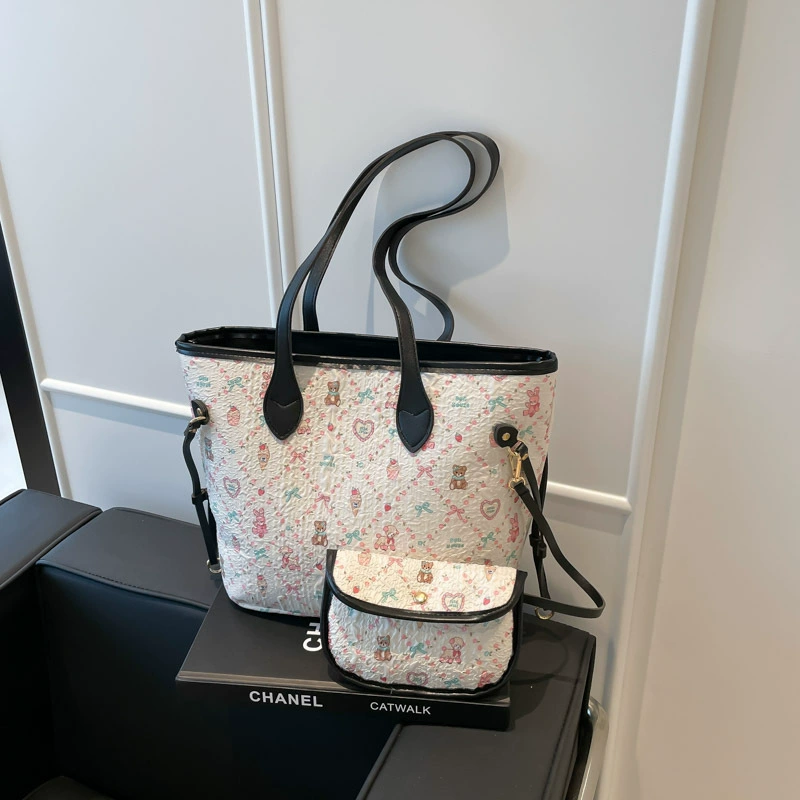 Handheld autumn organizer bag, capacious set, one-shoulder bag