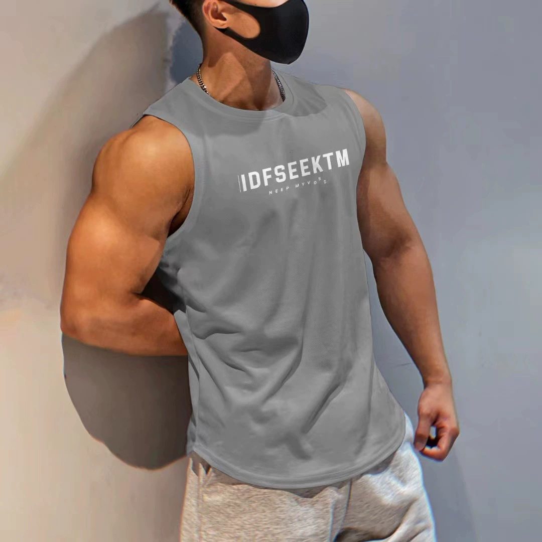 Tide, quick dry basketball vest for gym for training, breathable sports T-shirt sleevless