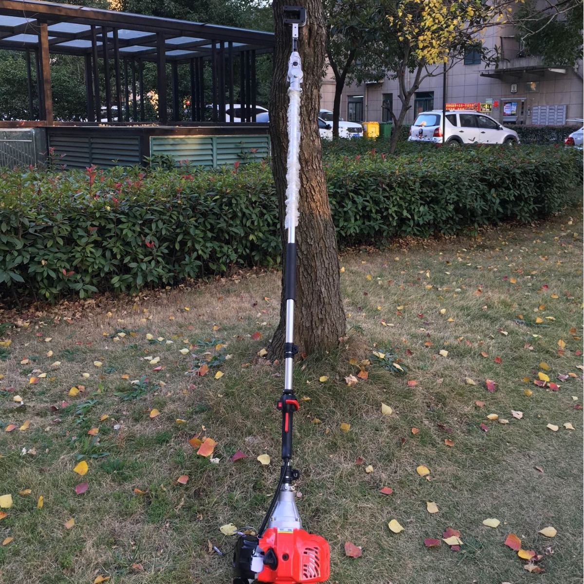 Cabezal vibratorio modificado para cortacésped con cabezales para recolección de frutas: alder, espino amarillo, jujube, café, aceitunas.
