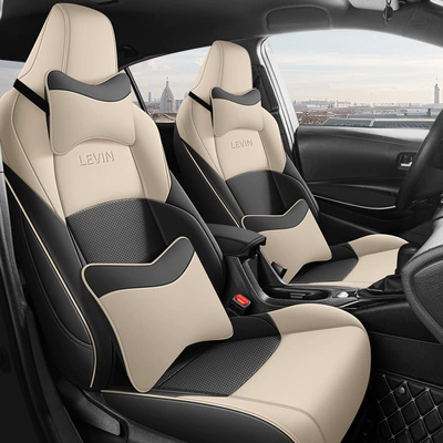 Modelə uyğun (Original) oturacaq örtükləri — Seat Cover Full Cushion Leather - black-to-rice-deluxe-edition-five-seater-leather-for-ralink-full-front-row-half-package-in-the-back-row