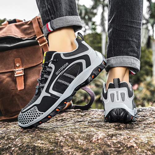 Spring and summer new outdoor hiking shoes, men's sneakers, waterproof, non-slip and wear-resistant professional hiking shoes, hiking shoes