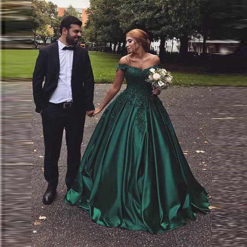 Comercio exterior europeo y americano Amazon AliExpress deseo nuevo encaje apliques con cuentas vestido de noche vestido largo