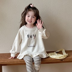 女の子トレーナー秋服2025新しい子供韓国風洋風服スーツ女の赤ちゃん春秋長袖トップス