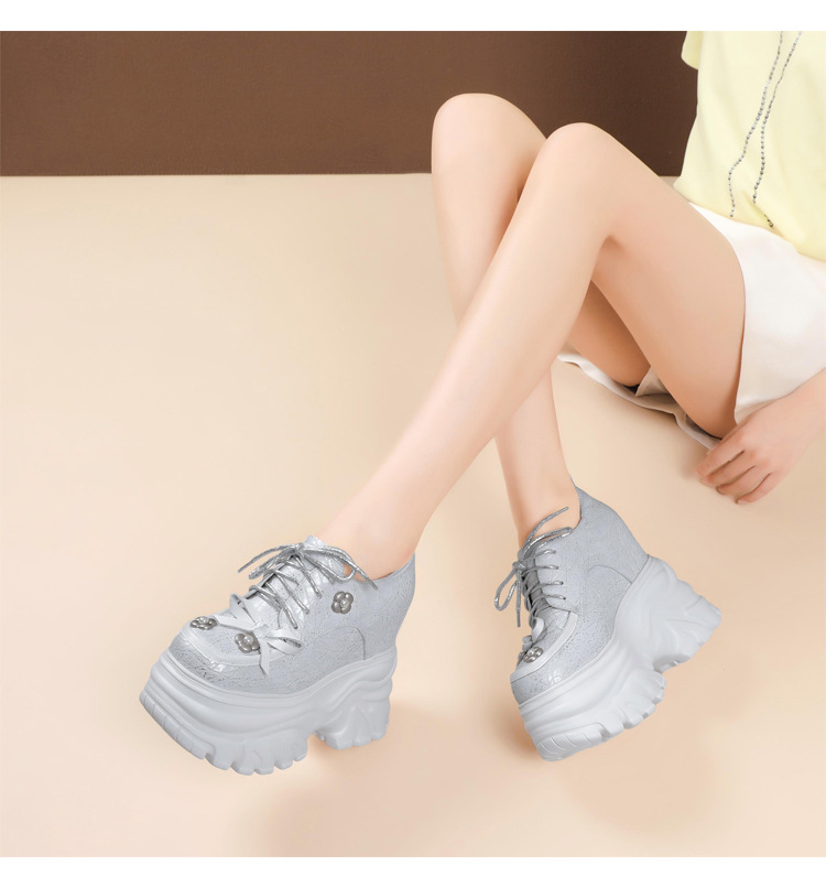 Giày nữ đế xuồng platform nơ bướm cổ điển, dây buộc, mũi sâu, gót 14 cm — màu đen chi tiết 13