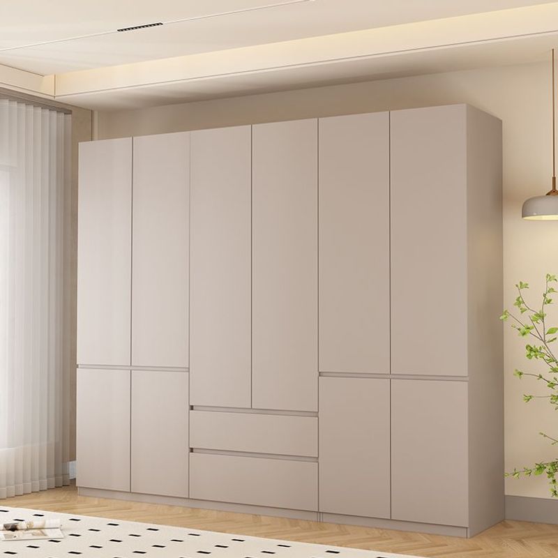 Wardrobe for Home Use in Bedroom, All Solid Wood, 2025 Model, Suitable for Rental Apartments, Small Apartments, Storage, No Installation Required, Light Luxury, Large Wardrobe, Dropshipping Available
