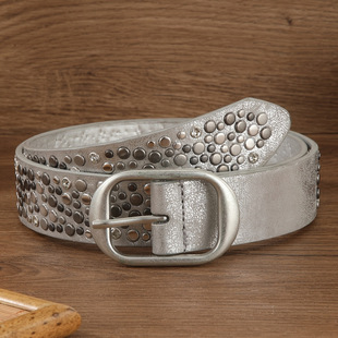 A 42694 Rivet decorative men's belt �T��b���ʿ�����羳