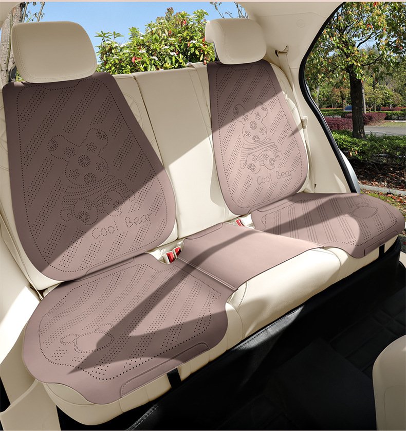 Car Seat Cushion for All Seasons, Lemon Bear Suede Saddle Cushion, Cute for Girls, Suitable for Bingo S/Pro