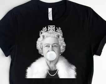 Queen of England rest in peace Bar 1952 Queen Elizabeth Memory of Love commemorative T-shirt European and American plus size short sleeve