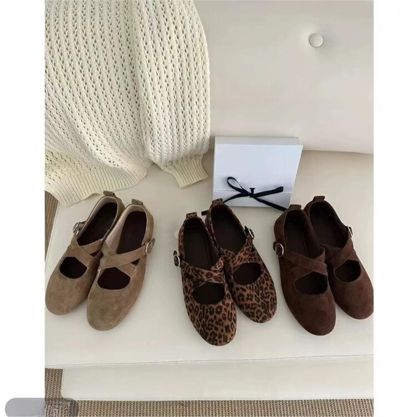 穿搭博主人手一双高颜值交叉带玛丽珍鞋软底芭蕾舞单鞋