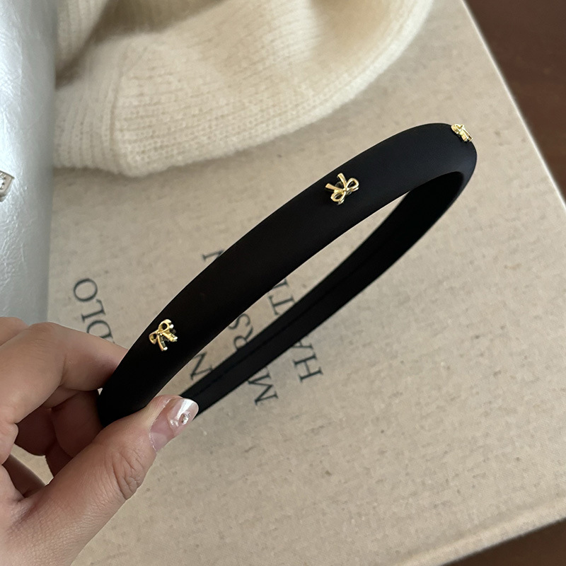 Bandeau à cheveux en épingle à cheveux avec nœud argenté pour fille, noir et rose, doux, cassé, frange, épingle à cheveux latérale, accessoires pour cheveux pour femmes_voghion.com