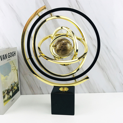 Modern light luxury globe ornaments high-end wine cabinet TV cabinet office desktop home living room art decoration