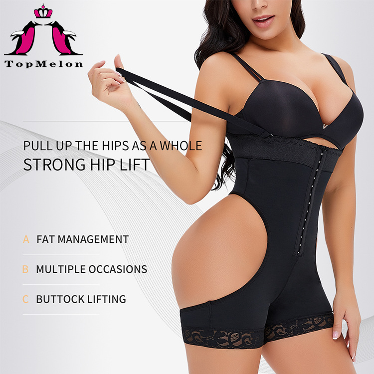 TOPMELON Cross border ButtLifter Feipo Large Breasted Paige The abdomen Hip Body shorts D096A