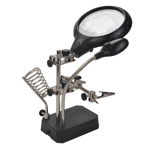 TE800 magnifying glass LED light auxiliary clip USB rechargeable battery soldering iron welding repair manufacturer wholesale