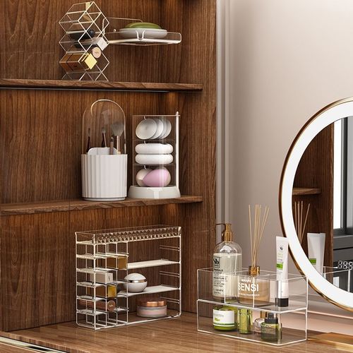 Bathroom mirror cabinet storage box acrylic mirror back face mask lipstick cosmetic shelf bathroom cabinet
