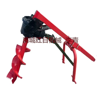 红日供应30/40/50/60型挖坑机果园植树造林钻坑机拖拉机带挖坑机