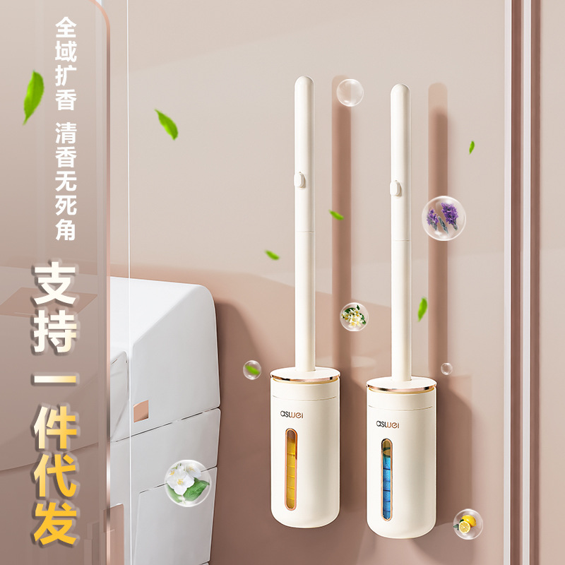 Factory Direct Supply Household Toilet Brush No-Drill Sponge Replacement Head Set Disposable Toilet Brush