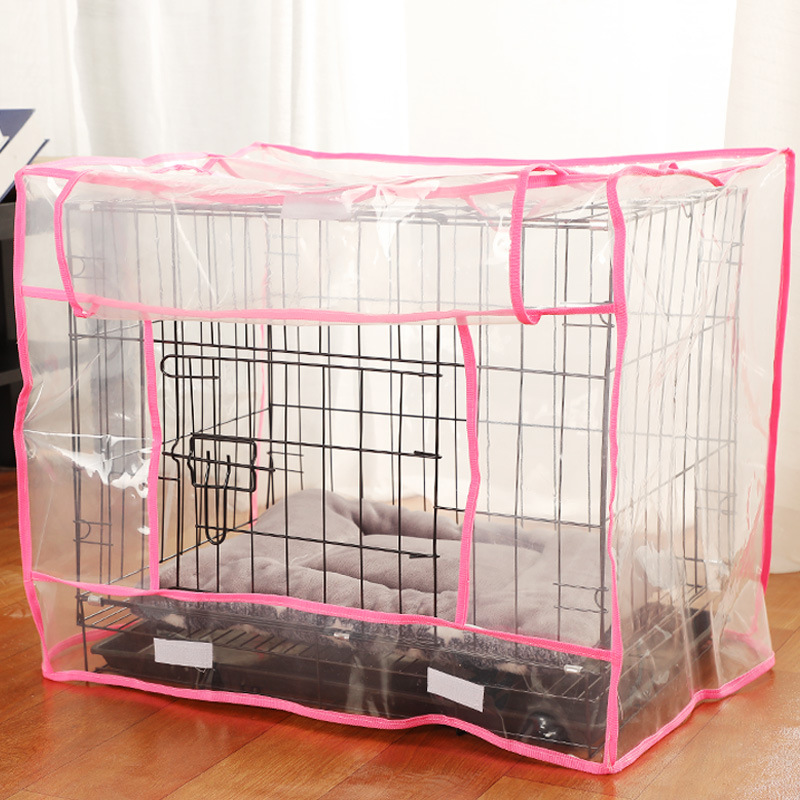 Cross-border Winter Windproof Warm Cat Dog Cage Cover Pet Cage Summer Anti-mosquito Transparent Protective Cover Pet Supplies