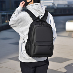 Cross-border new business backpack for men, casual water-resistant double shoulder bag, simple laptop backpack for college students