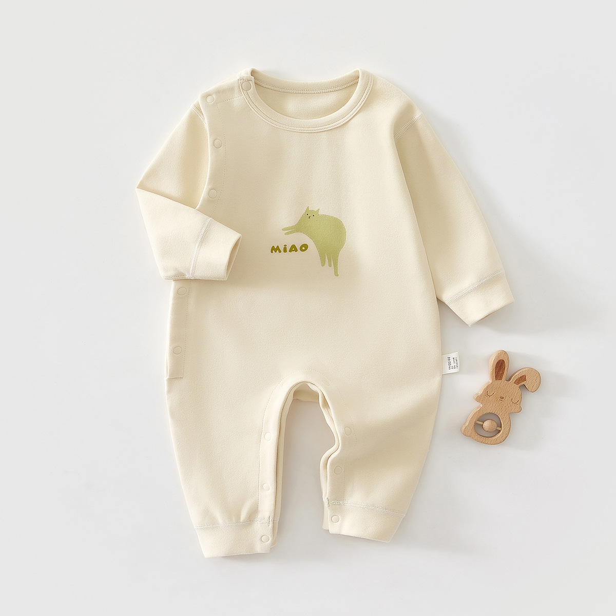 Baby camiseta de algodón sin hueso primavera y otoño bebé manga larga para salir ropa de escalada recién nacido ropa de bebé Anyang
