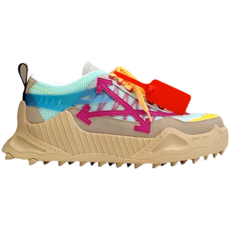 Versión de alta costura off papi zapatos OW color a juego aumento de suela gruesa de corte bajo zapatos deportivos casuales para hombres y mujeres