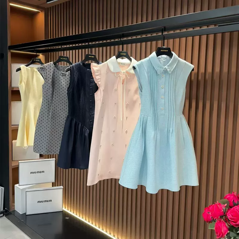 深圳南油2025夏季新款轻奢高级感千金风连衣裙品牌女装批发货源