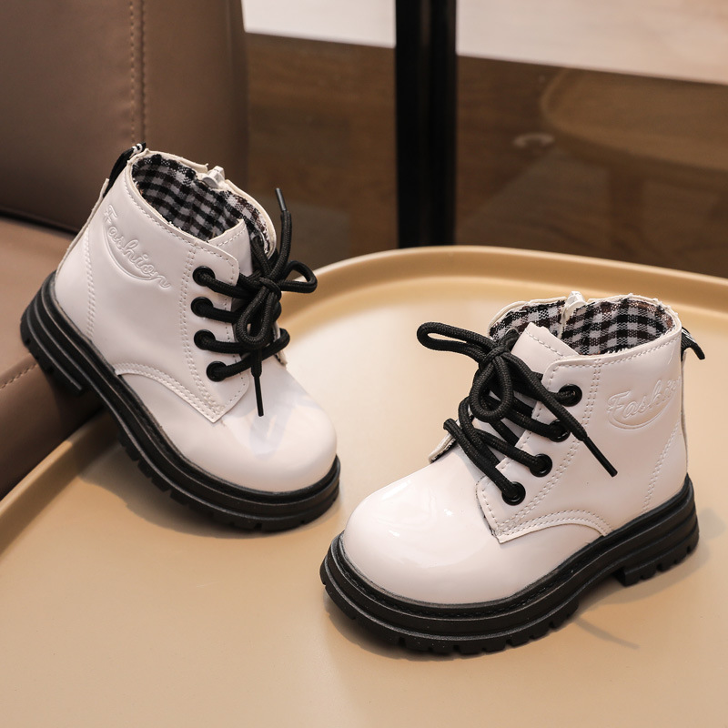 Children's Martin 2024 new girls' autumn and winter short British style boys' single boots_voghion.com