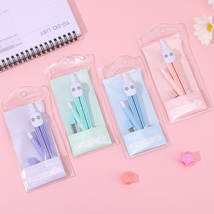 Small frog compasses 2-piece set of fresh candy-colored plastic cute drawing tools for students to draw with lead core