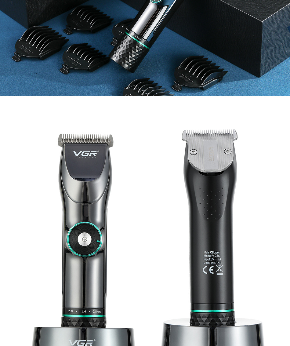 Tagliacapelli elettrico professionale ad alta potenza con display digitale e velocità variabile per uomo._voghion.com