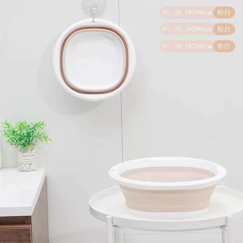 Foldable plastic capacious handheld washbasin for students