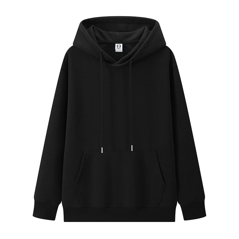 320 gramos de hombros sueltos camiseta encapuchada de color sólido chaqueta de equipo personalizada camiseta publicitaria de manga larga logo personalizado