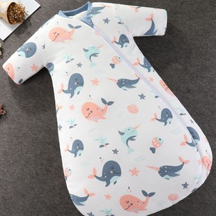Baby Sleeping Bag Cotton Autumn and Winter Baby Anti-cold Kick Quilt Newborn Cotton Thickened Children Surprise Cross-border