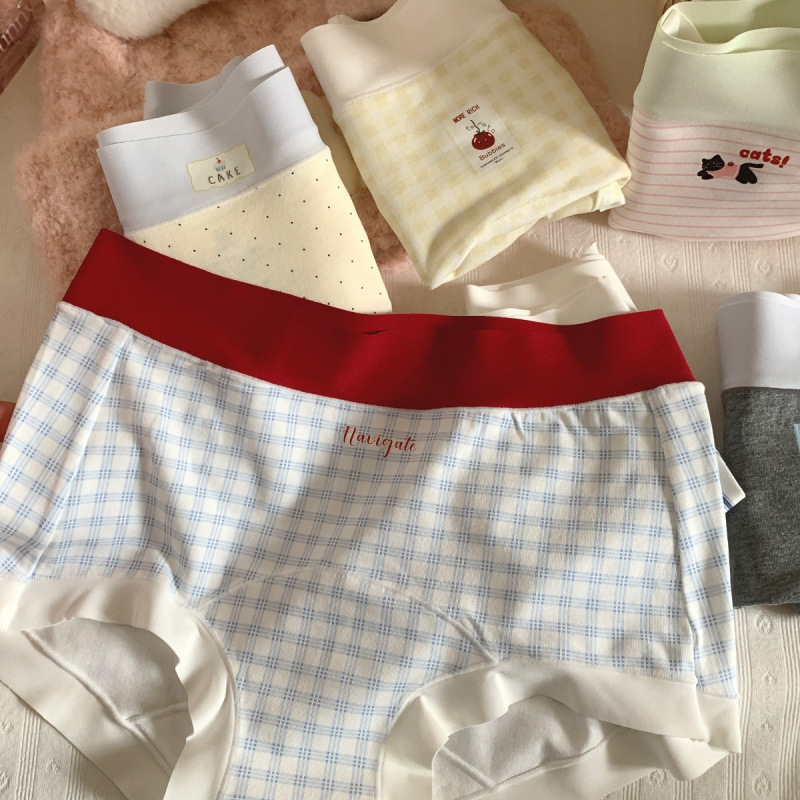 Cute collector~Japanese-style seamless women's boxer briefs, pure cotton, extended crotch, women's hip-hugging four-corner shorts Cute collector~Japanese-style seamless women's boxer briefs, pure cotton, extended crotch, women's hip-hugging four-corner shorts