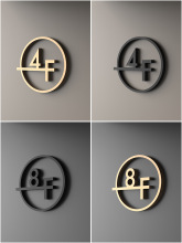 亚克力创意楼层标识牌酒店公寓电梯楼层数字贴楼梯间号码牌做