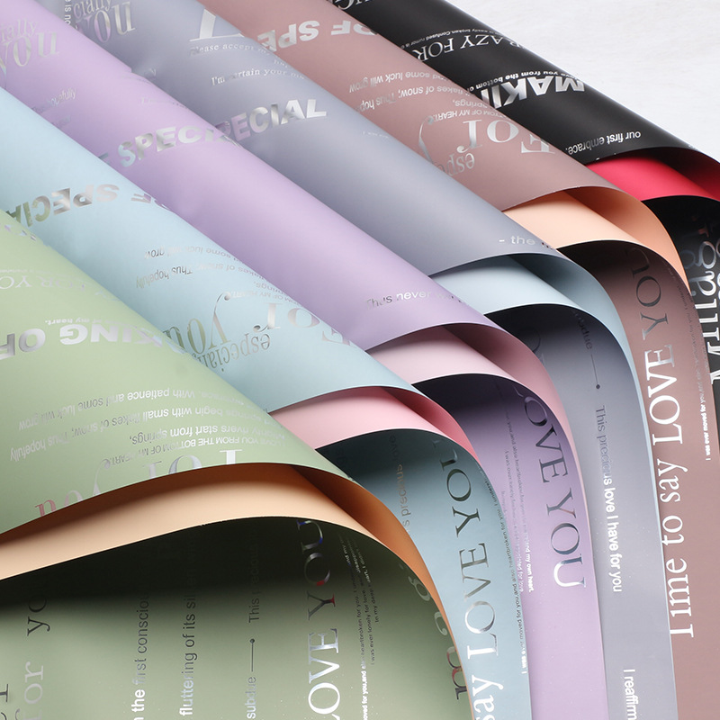 Huaxi Armani Inglés papel de embalaje de flores de aluminio de plata papel de ramo de flores hecha a mano DIY florista floral comercio exterior al por mayor