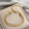 Woven brand small design bracelet, fashionable advanced jewelry stainless steel, accessory, 750 sample gold, simple and elegant design, high-quality style