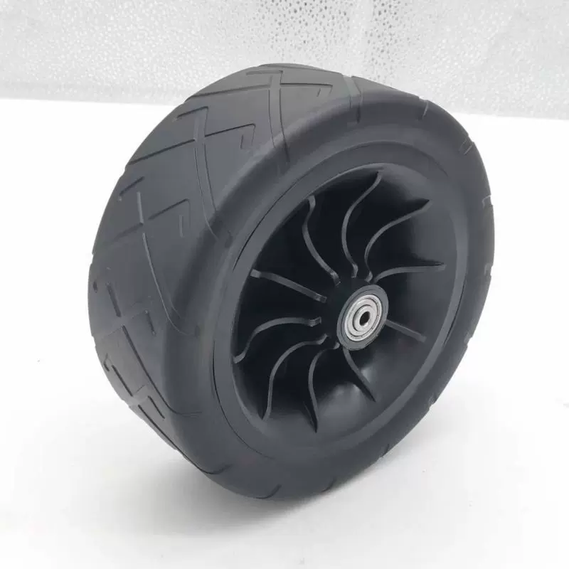 厂家直销8寸布兜车塑料轮 儿童手推车三轮车轮子8寸PVC实心轮