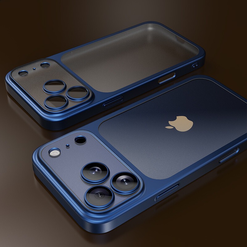 Suitable for Iphone18Promax Mobile Phone Case, Apple 16 Matte Transparent 17 Full-Coverage Anti-Fall Hard Case with Lens Film