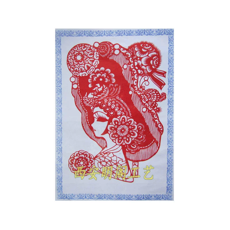 Поставка Весенний фестиваль Окно Цветок стекаются бумаги вырезать прокрутки Добро пожаловать на заказ