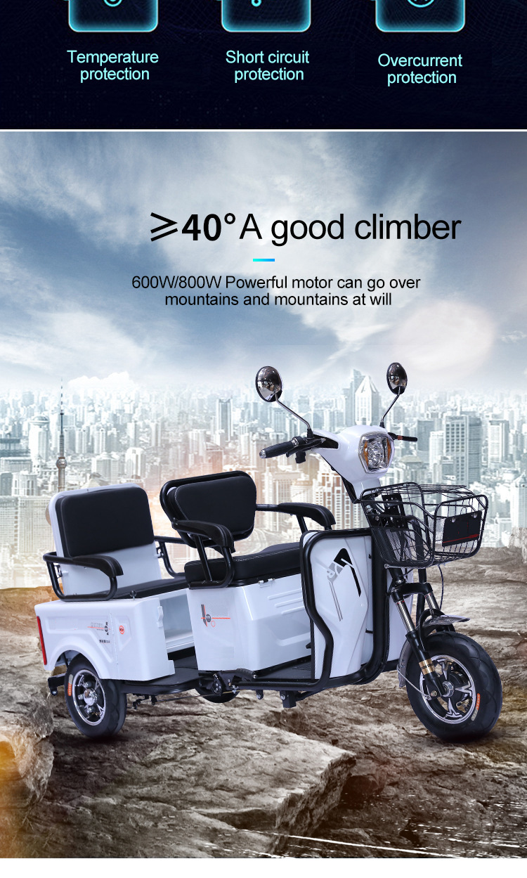 Electric Tricycle for Students, Child Safety Design