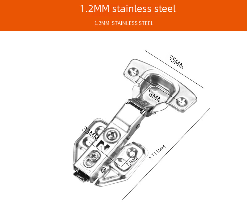 304 stainless steel hinge cabinet wardrobe door buffer hydraulic damping spring hinge furniture hardware accessories wholesale