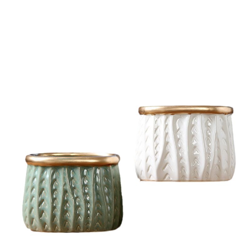 Macetas suculentas oferta especial maceta de cerámica creativa para plantas de carne liquidación venta al por mayor maceta de cerámica directa de fábrica