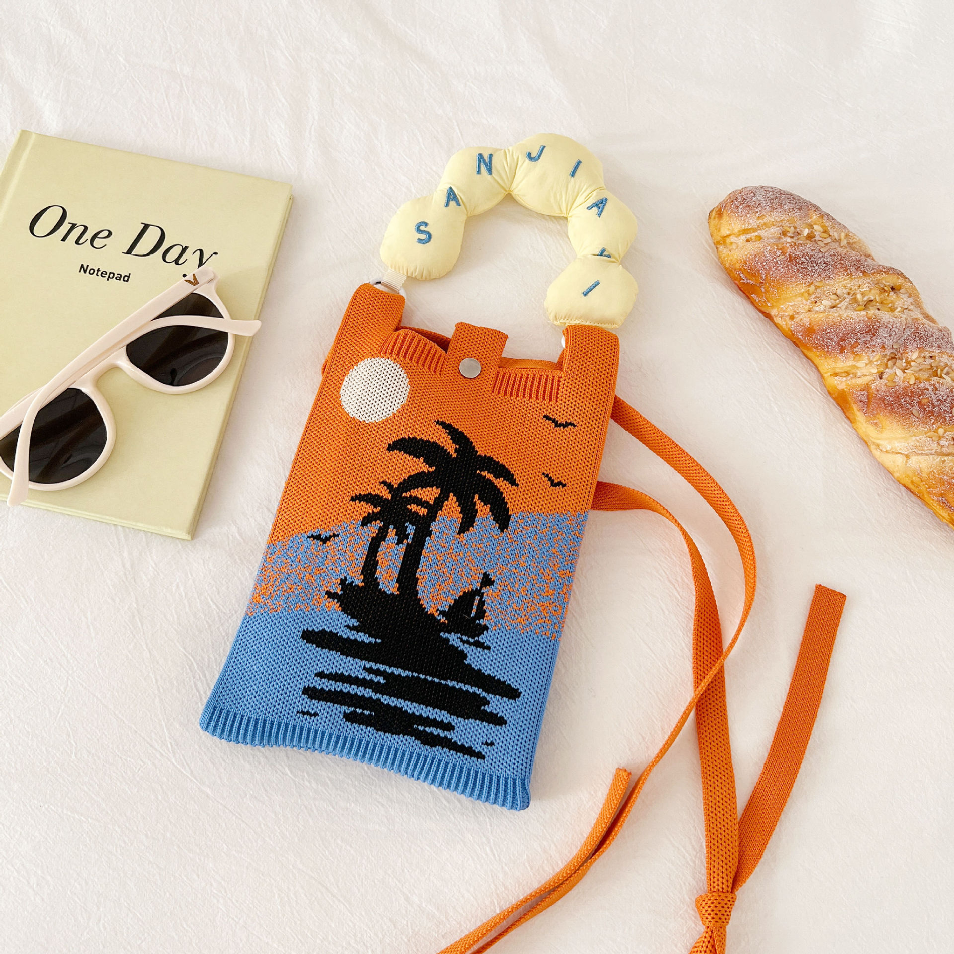 코코넛 나무 휴대폰 가방