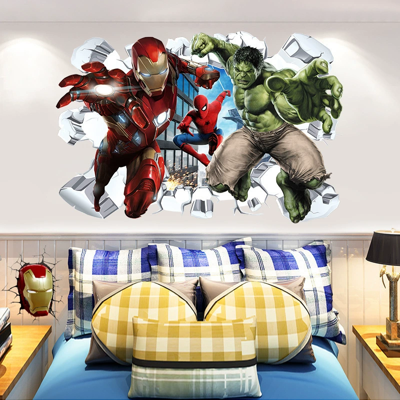 Мстители плакат стенной стальной человек наклейка общежития спальня детская комната украшение стены обои самоклеящийся декоративный висячий