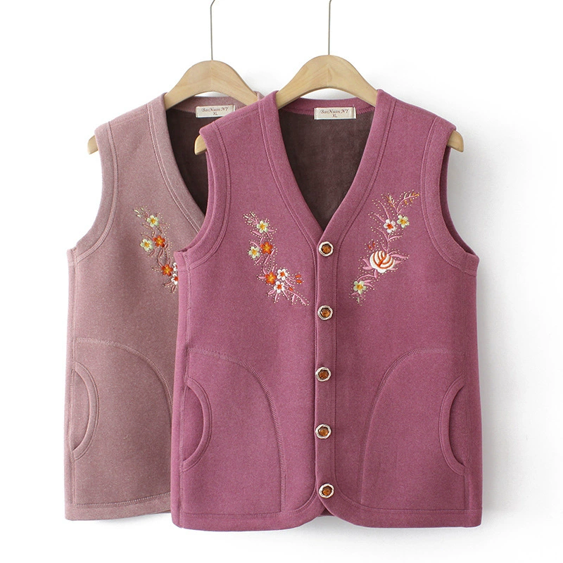 Autumn keep warm vest for mother sleevless, for middle age