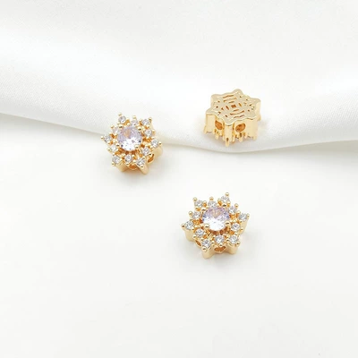Zərgərlik ara hissələri Bracelet Beading Material - style-3-purple-zirconium-113mm-gold