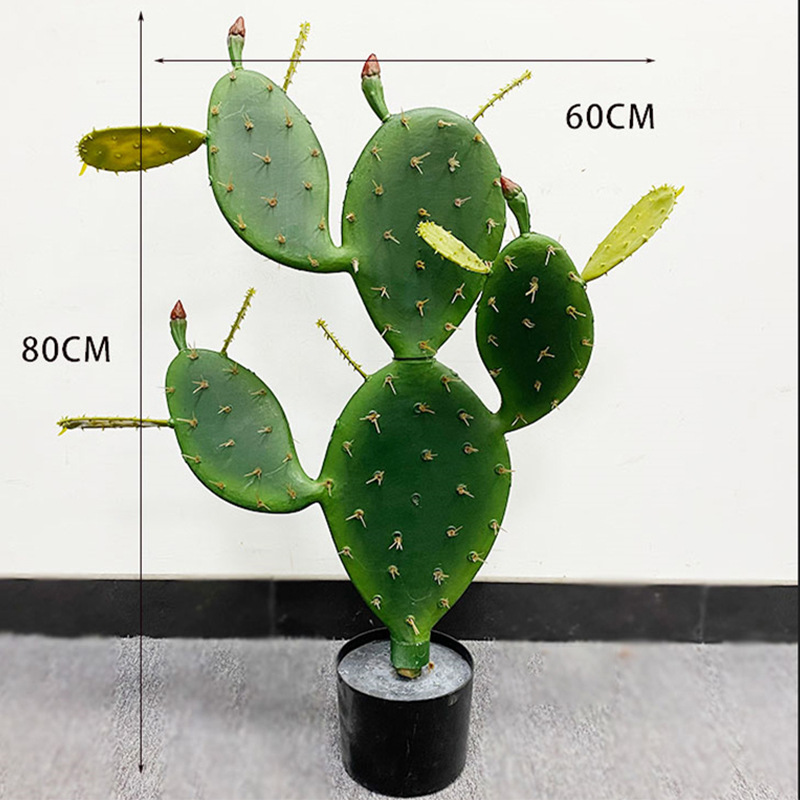 Simulación nórdica Planta verde Pilar de hadas Cactus grande piso interior sala de estar ropa tienda decoración de ventana